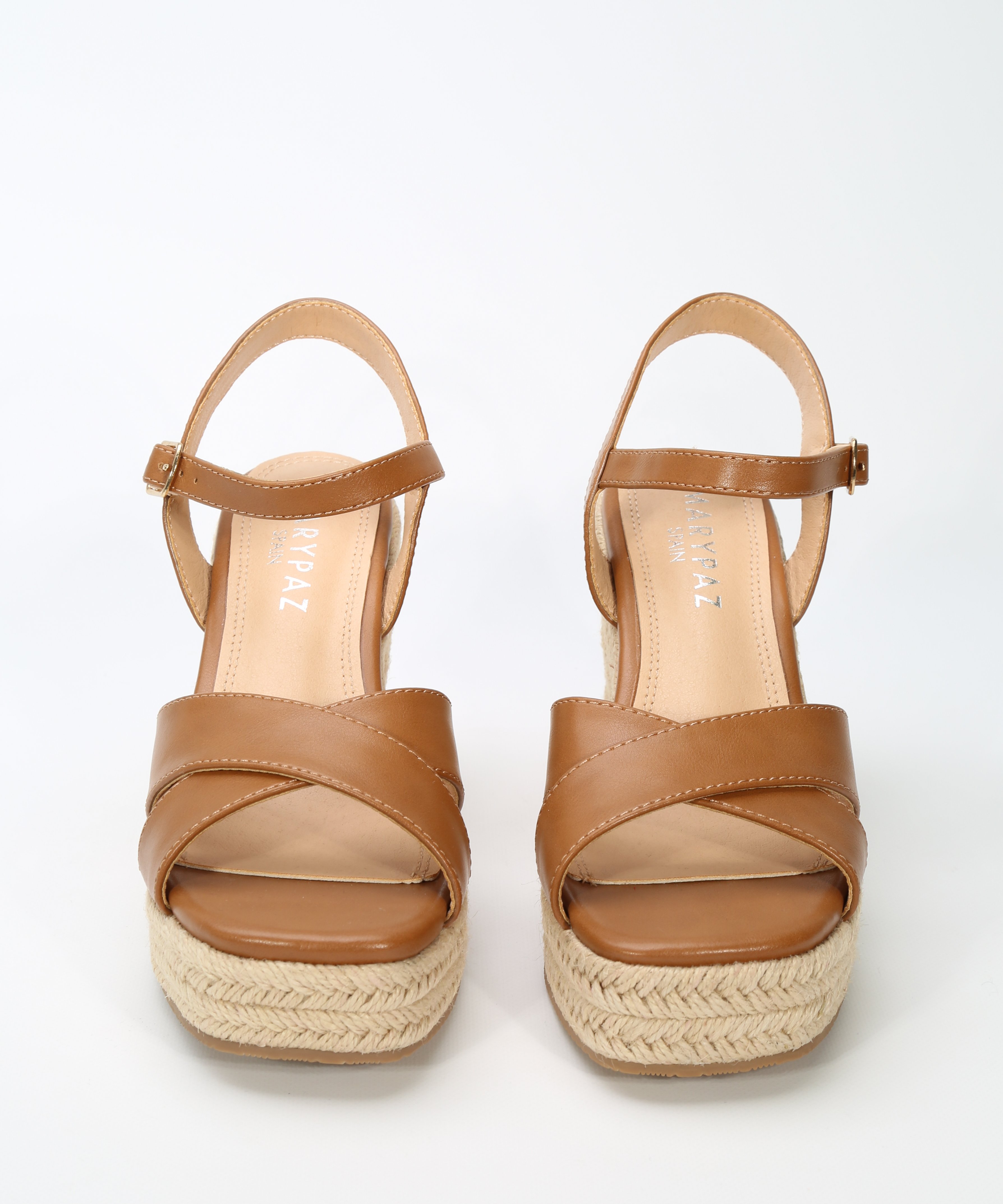 Sandalia tac&oacute;n tiras cruzadas image number null